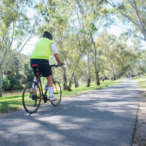 St Peters River Park cyclist