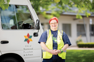 Bus Volunteer Standing