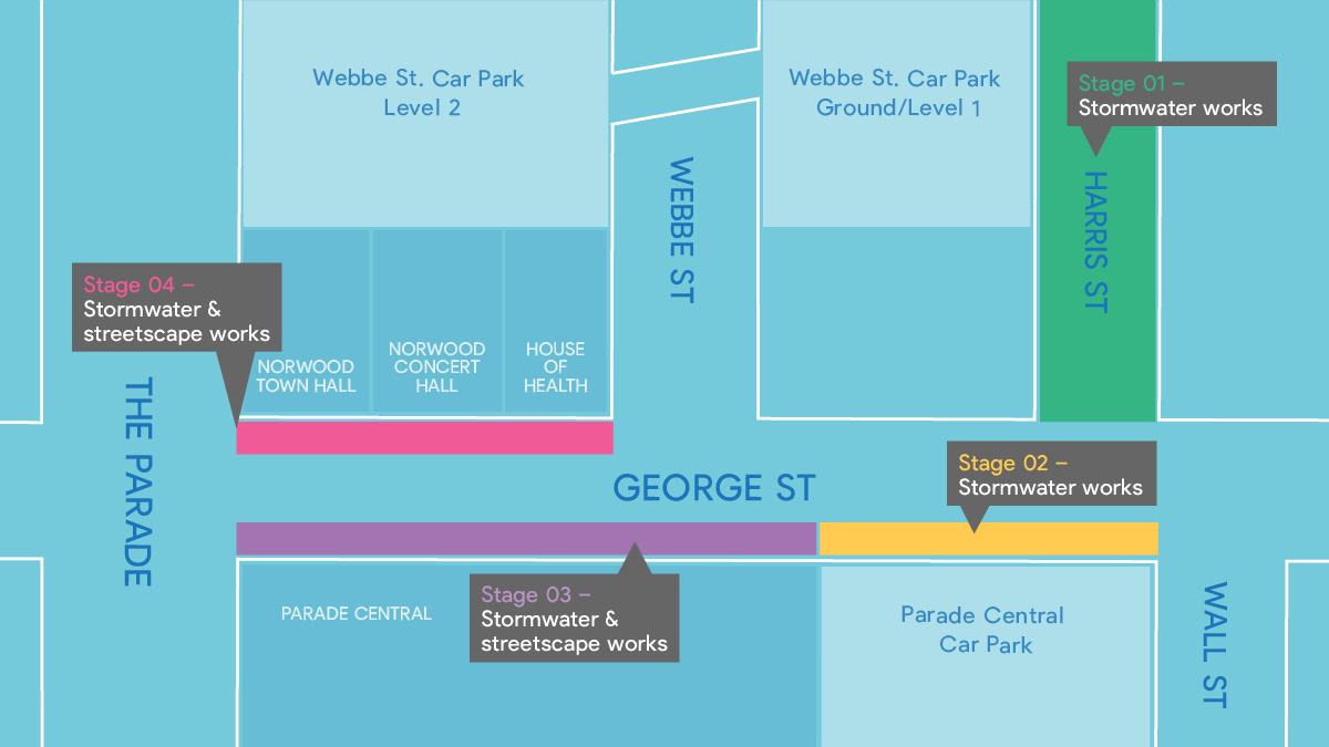 Overall Staging Map - George Street Upgrade